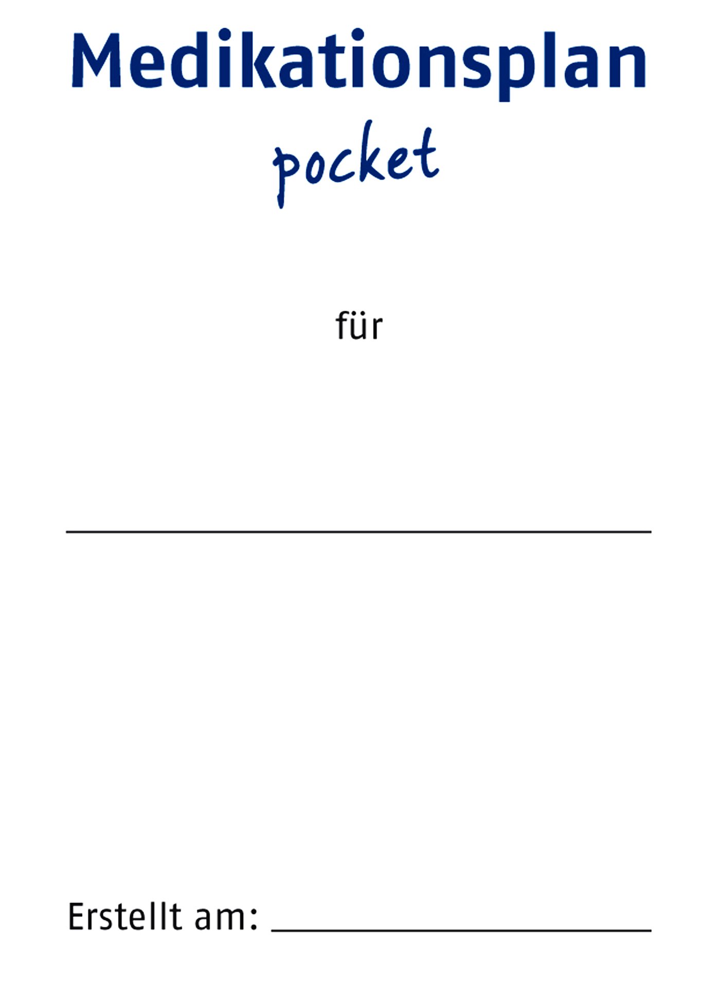 Medikationsplan pocket