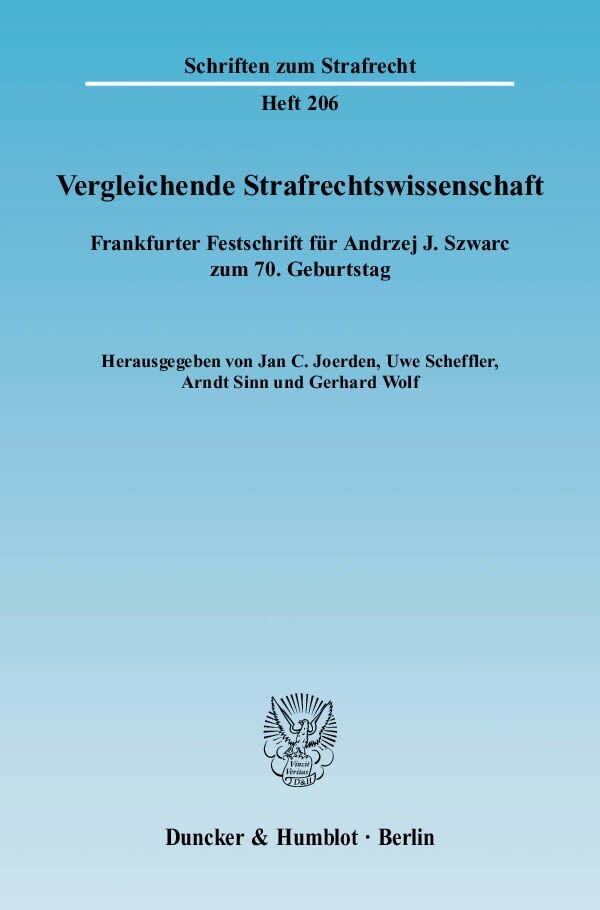 Vergleichende Strafrechtswissenschaft