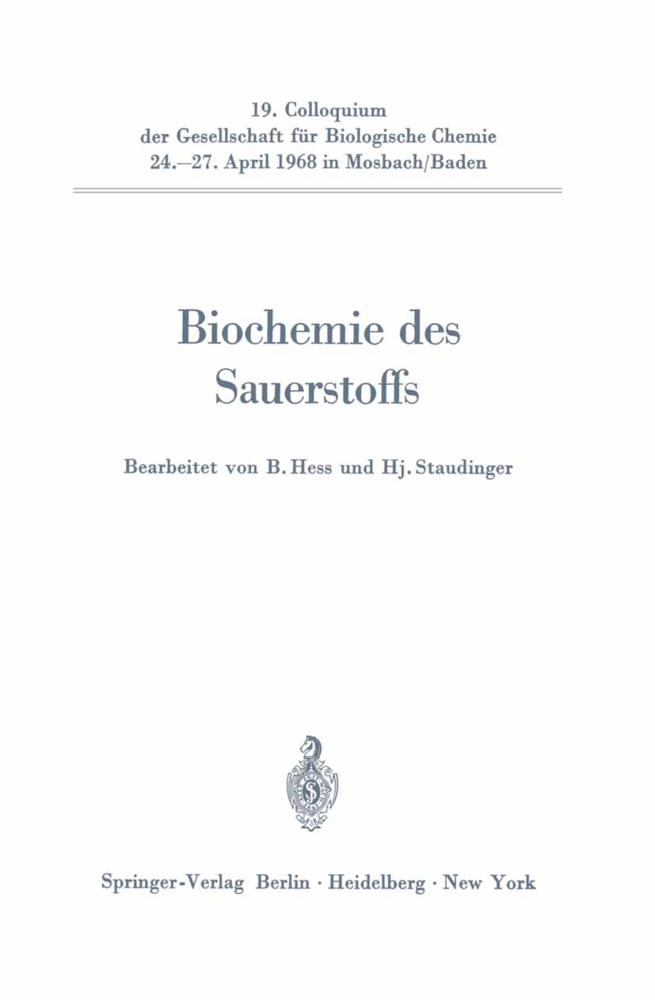 Biochemie des Sauerstoffs
