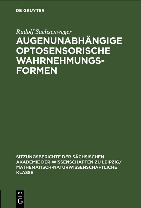 AugenunabhÃ¤ngige optosensorische Wahrnehmungsformen
