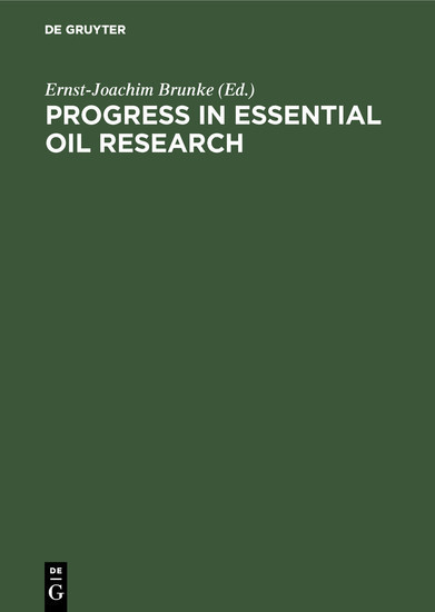 Progress in Essential Oil Research