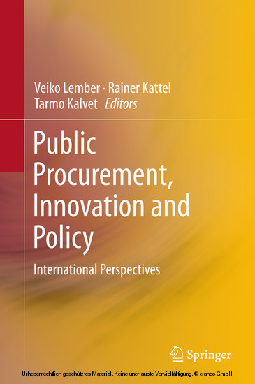 Public Procurement, Innovation and Policy