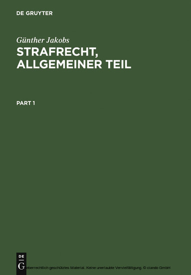 Strafrecht, Allgemeiner Teil