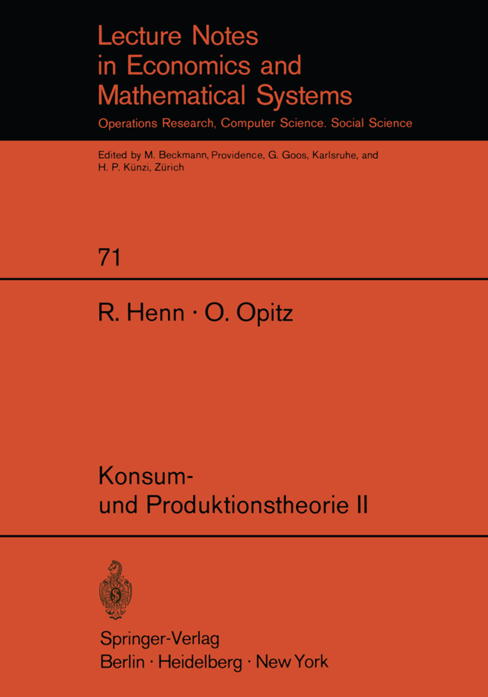 Konsum- und Produktionstheorie II