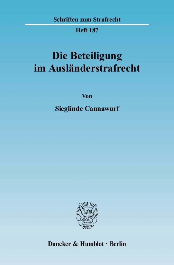 Die Beteiligung im Ausländerstrafrecht.