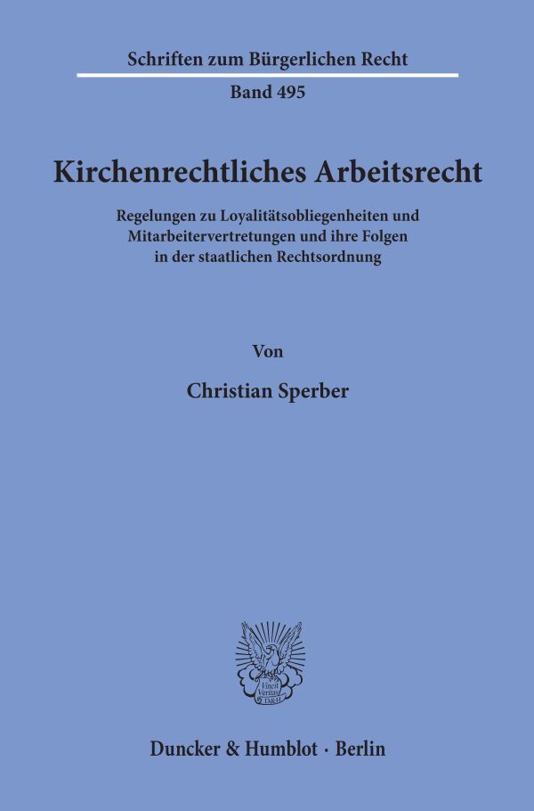 Kirchenrechtliches Arbeitsrecht.