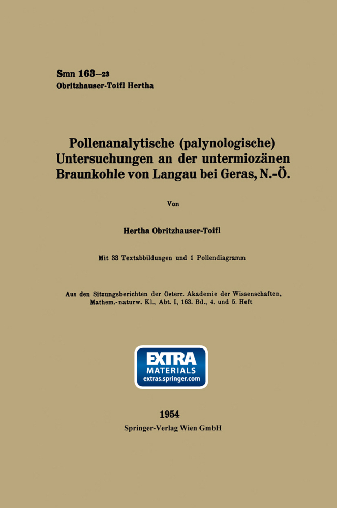 Pollenanalytische (palynologische) Untersuchungen an der untermiozänen Braunkohle von Landau bei Geras, N.-Ö