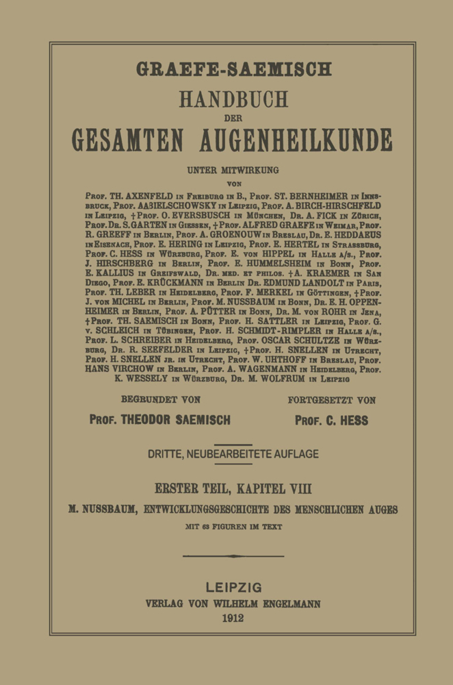 Entwicklungsgeschichte des menschlichen Auges