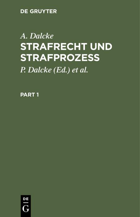 Strafrecht und Strafprozeß
