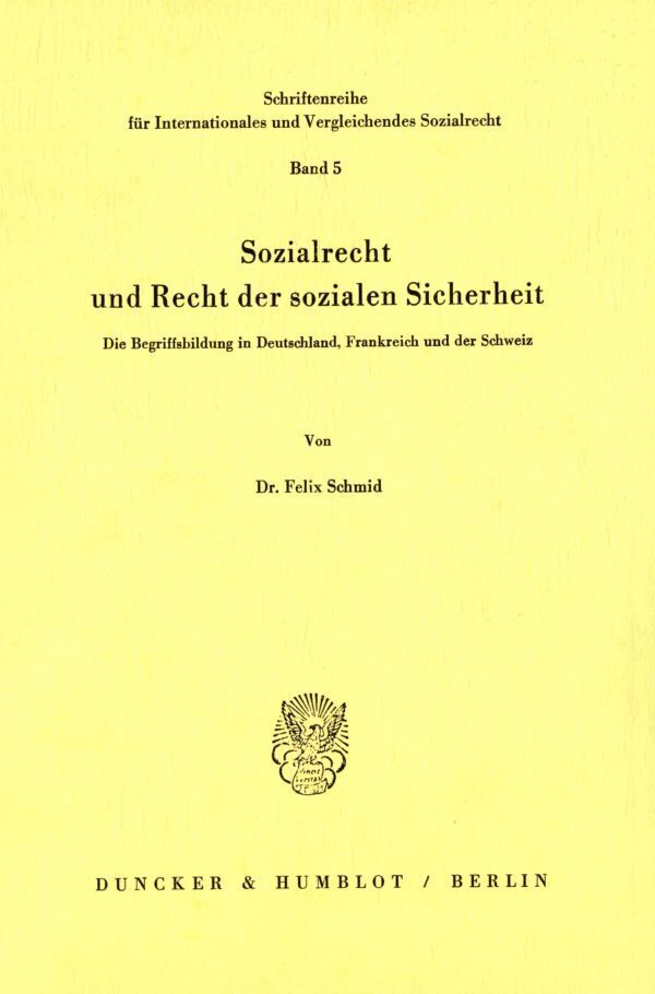 Sozialrecht und Recht der sozialen Sicherheit.