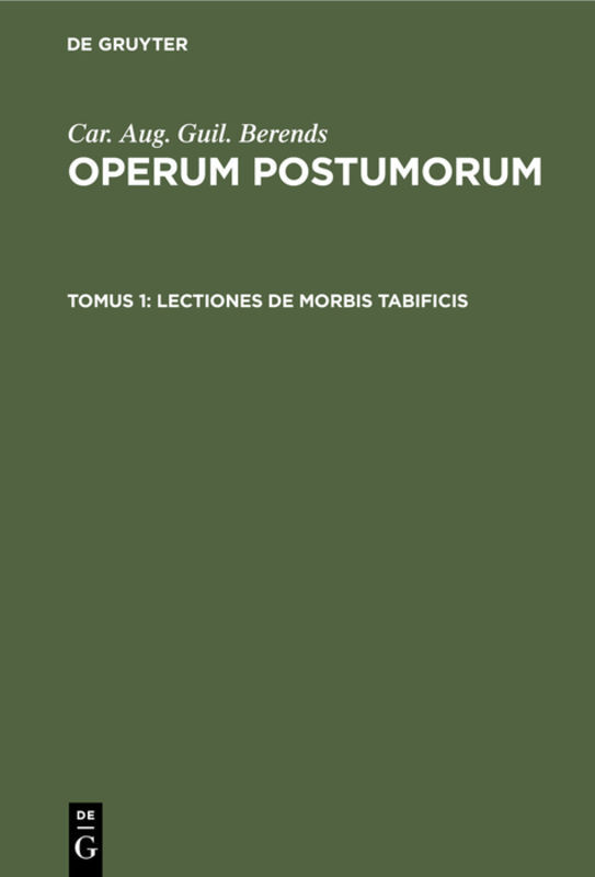 Lectiones de morbis tabificis