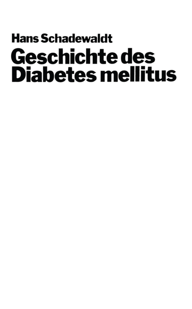 Geschichte des Diabetes mellitus