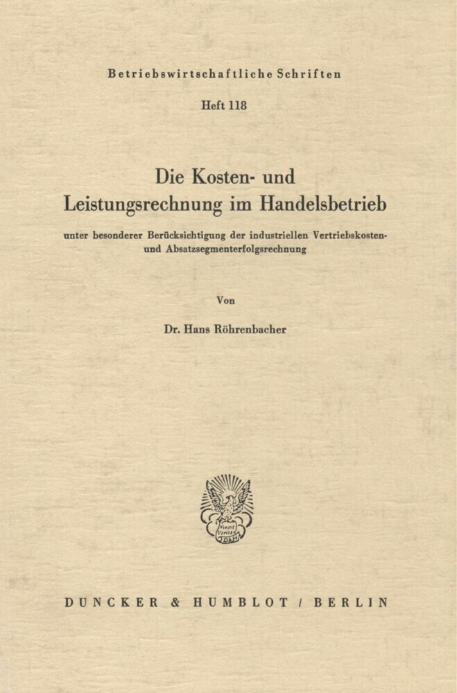 Die Kosten- und Leistungsrechnung im Handelsbetrieb