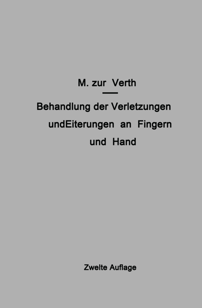 Behandlung der Verletzungen und Eiterungen an Fingern und Hand