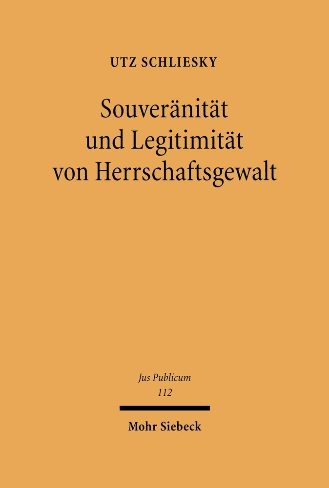 Souveränität und Legitimität von Herrschaftsgewalt