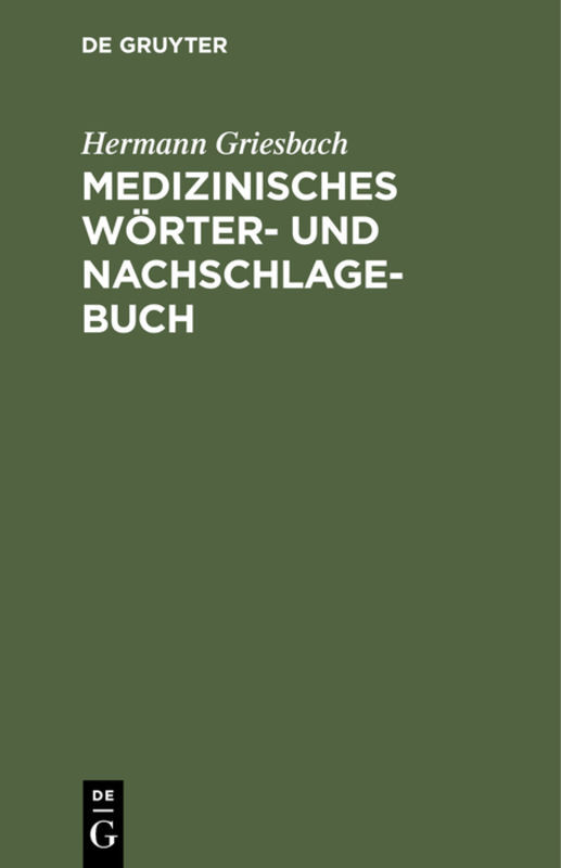 Medizinisches Wörter- und Nachschlagebuch