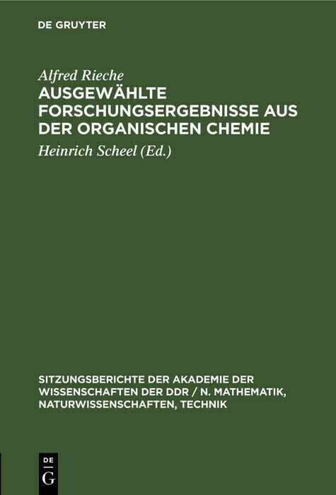AusgewÃ¤hlte Forschungsergebnisse aus der organischen Chemie