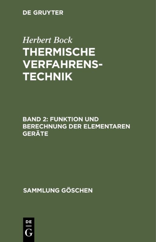 Funktion und Berechnung der elementaren Geräte