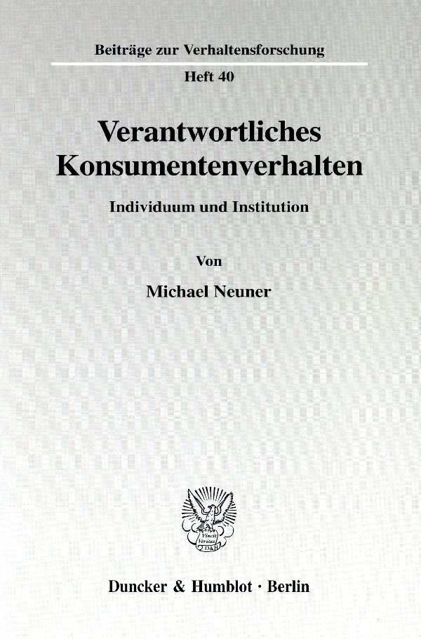 Verantwortliches Konsumentenverhalten.