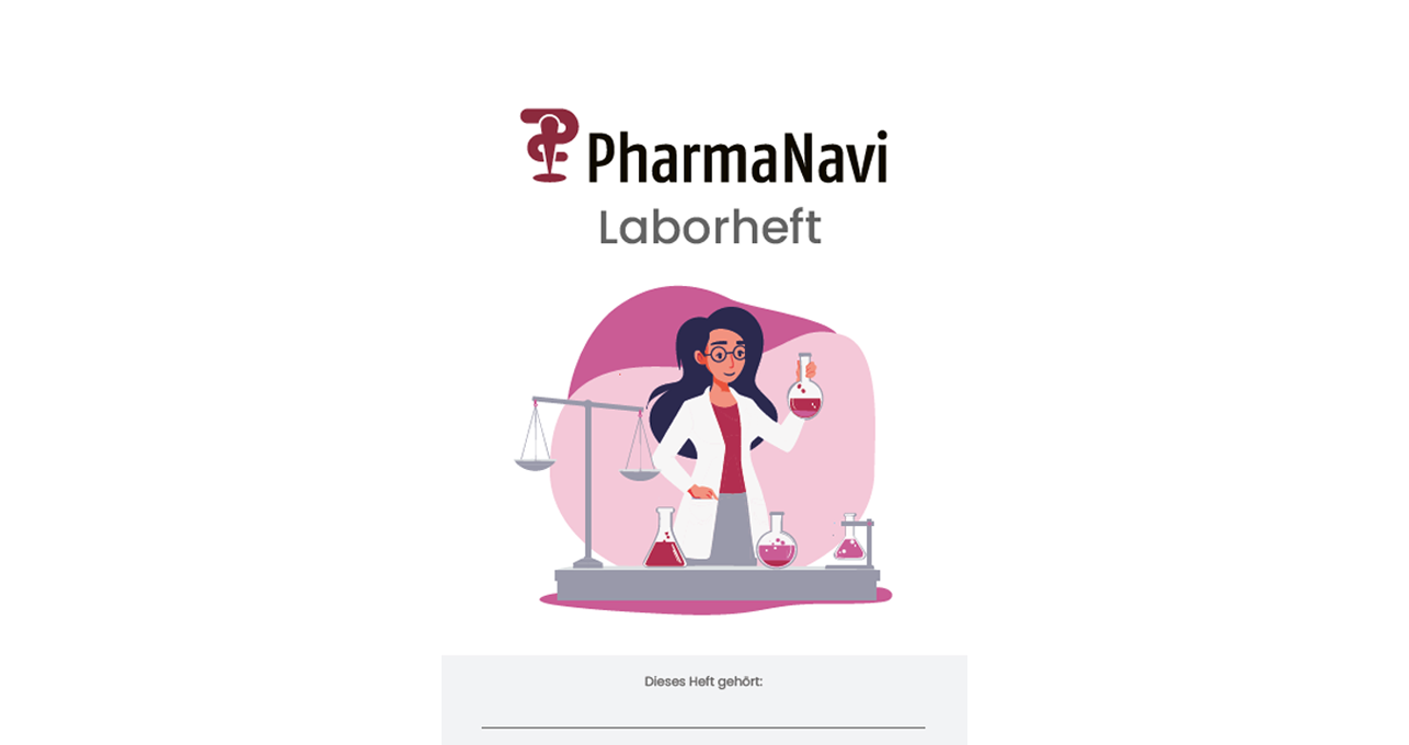Laborheft für das Pharmaziestudium