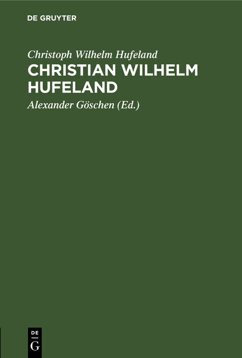 Christian Wilhelm Hufeland