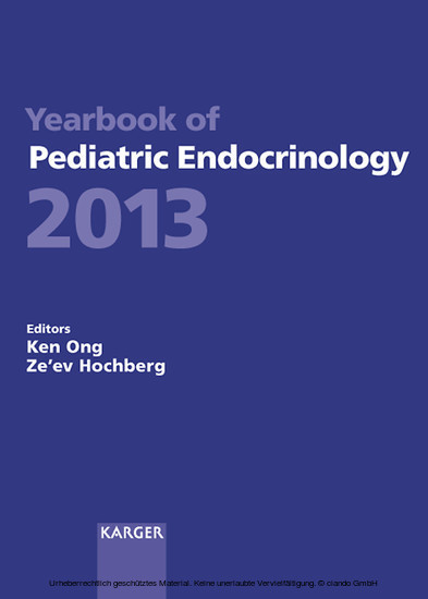 Yearbook of Pediatric Endocrinology 2013