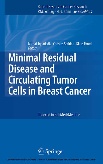 Minimal Residual Disease and Circulating Tumor Cells in Breast Cancer