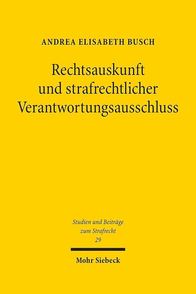 Rechtsauskunft und strafrechtlicher Verantwortungsausschluss
