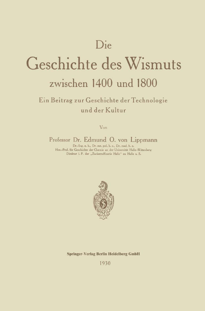 Die Geschichte des Wismuts zwischen 1400 und 1800