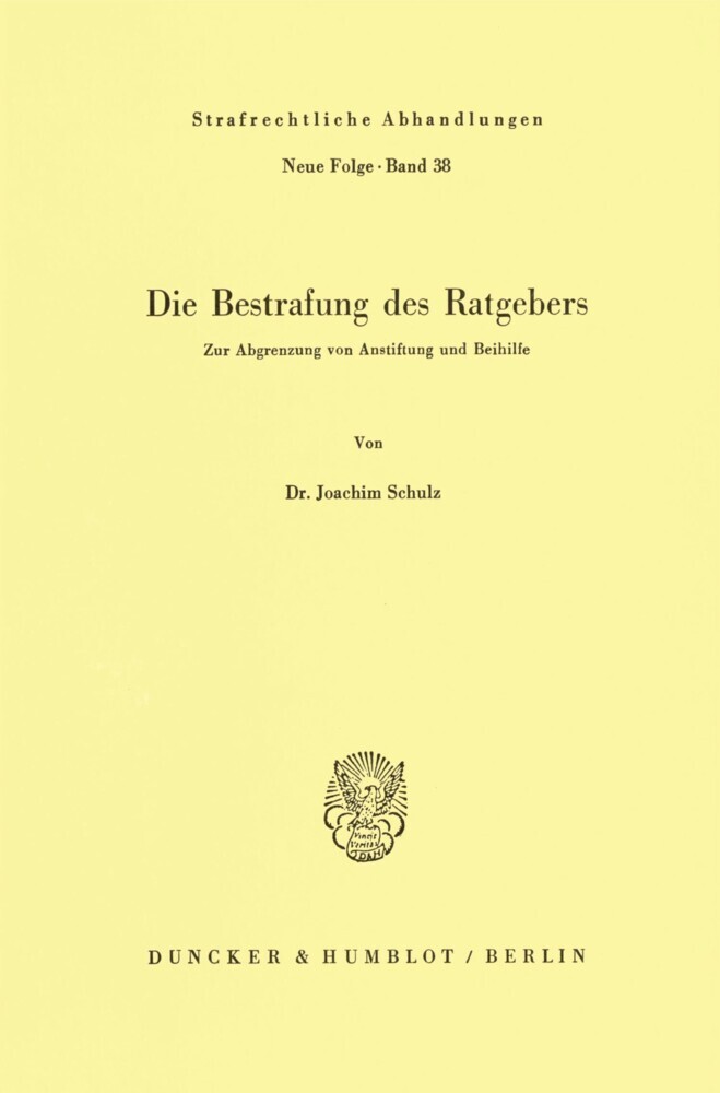 Die Bestrafung des Ratgebers.