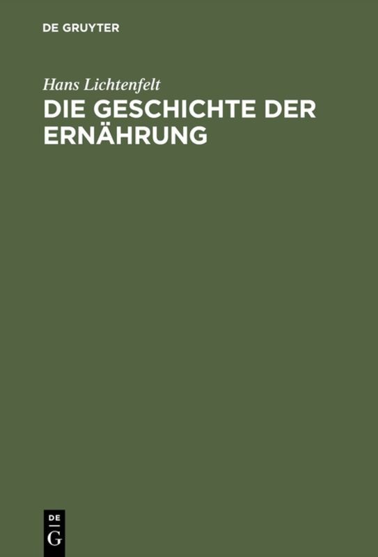 Die Geschichte der Ernährung