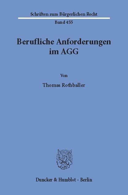 Berufliche Anforderungen im AGG.