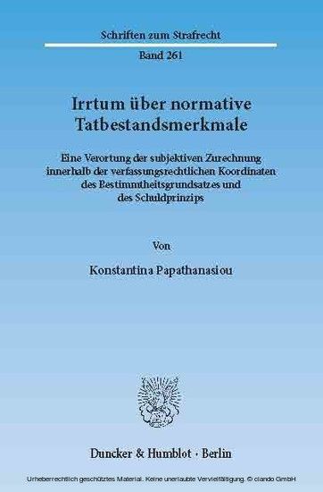 Irrtum über normative Tatbestandsmerkmale.