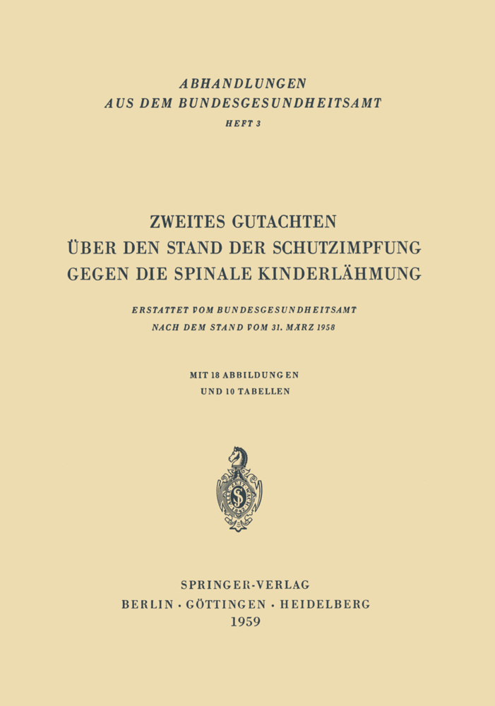 Zweites Gutachten über den Stand der Schutzimpfung gegen die Spinale Kinderlähmung