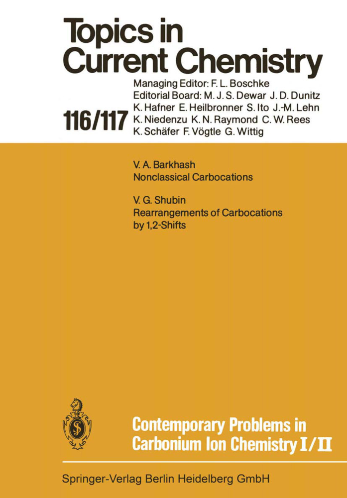 Contemporary Problems in Carbonium Ion Chemistry I/II