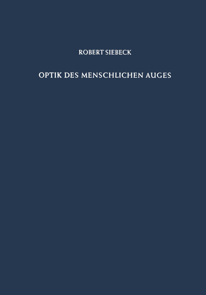Optik des Menschlichen Auges