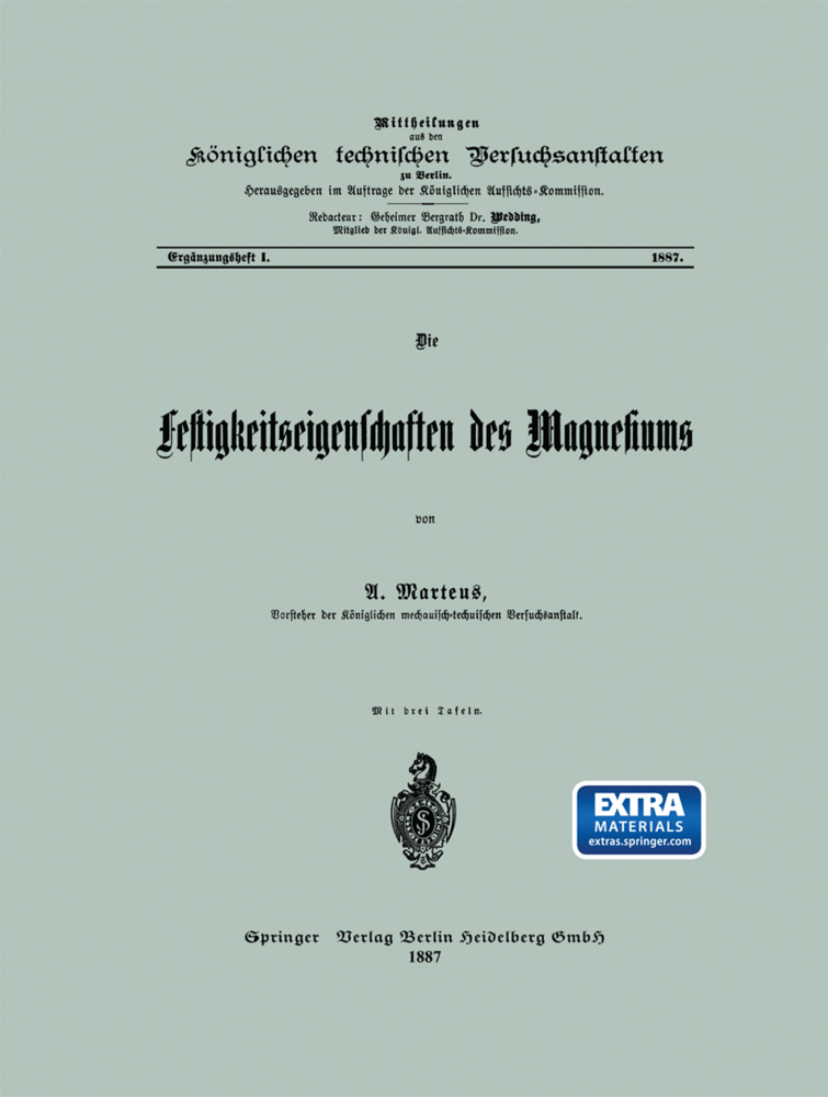 Die Festigkeitseigenschaften des Magnesiums