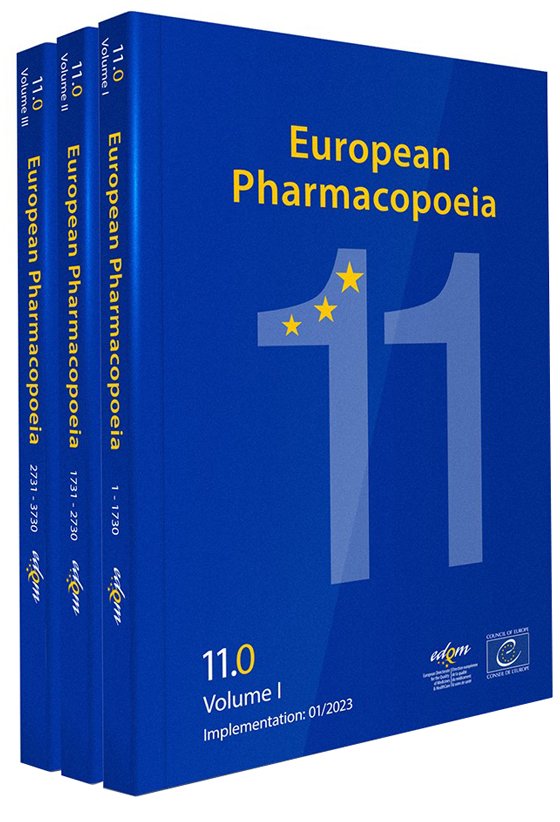 European Pharmacopoeia, 11th Ed., English: 11.0 - 11.2