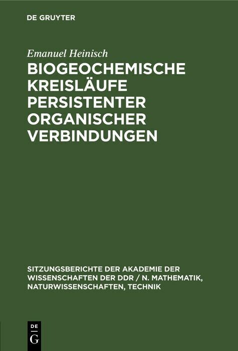Biogeochemische KreislÃ¤ufe persistenter organischer Verbindungen