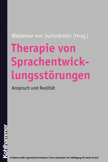 Therapie von Sprachentwicklungsstörungen