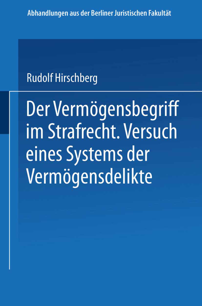 Der Vermögensbegriff im Strafrecht