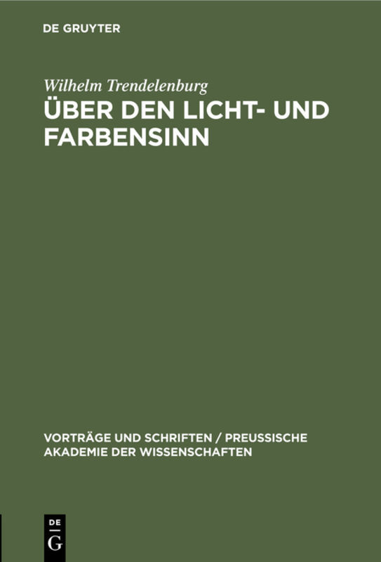 Über den Licht- und Farbensinn