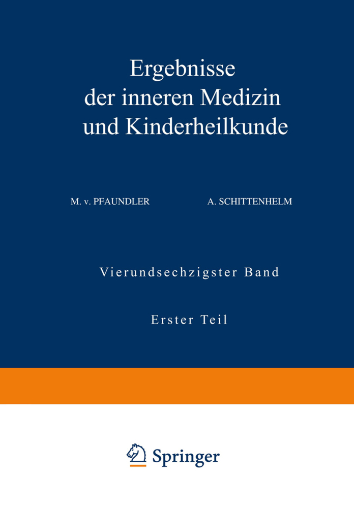 Ergebnisse der Inneren Medizin und Kinderheilkunde