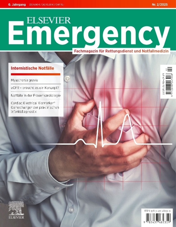 ELSEVIER Emergency. Internistische Notfälle. 2/2025: Fachmagazin für Rettungsdienst und Notfallmedizin