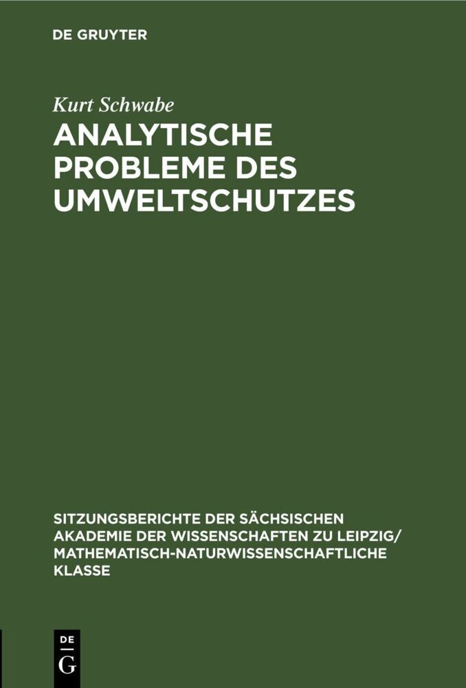 Analytische Probleme des Umweltschutzes