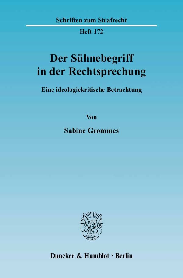 Der Sühnebegriff in der Rechtsprechung.