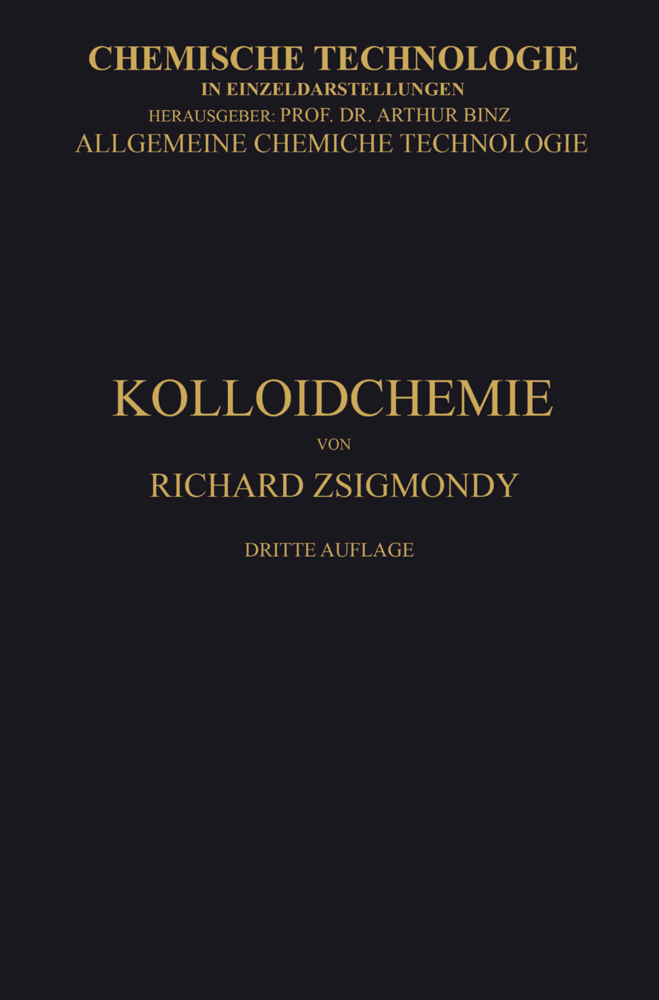 Kolloidchemie Ein Lehrbuch