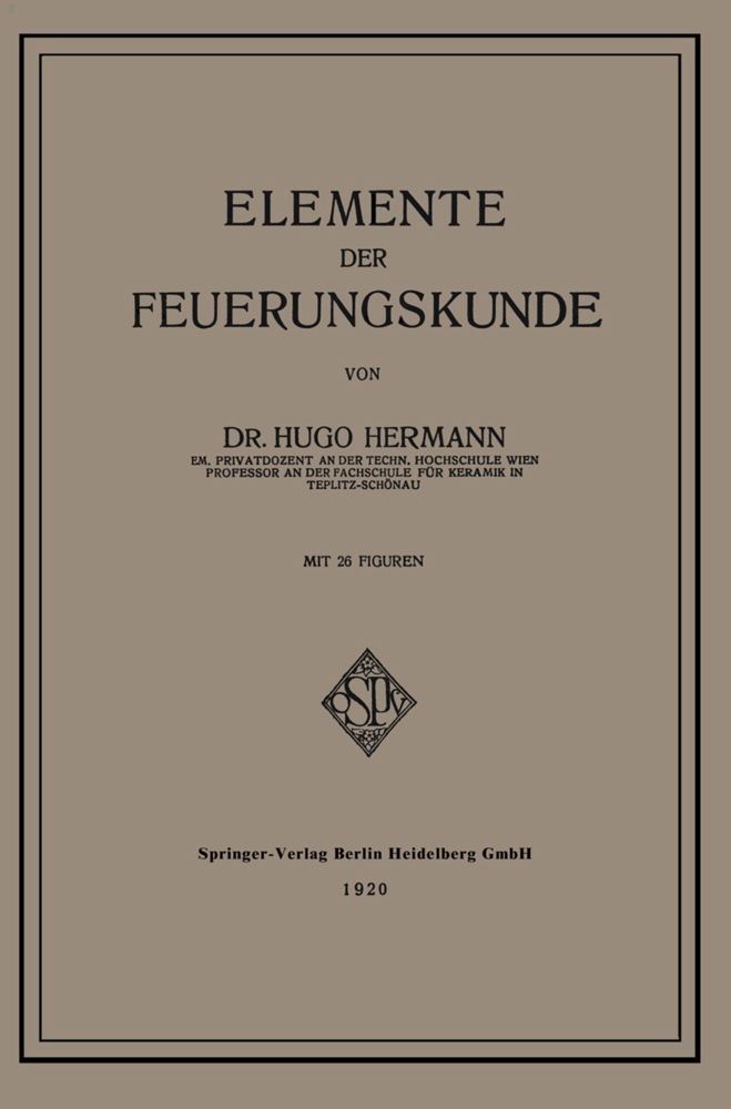 Elemente der Feuerungskunde