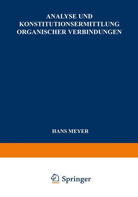 Analyse und Konstitutionsermittlung Organischer Verbindungen