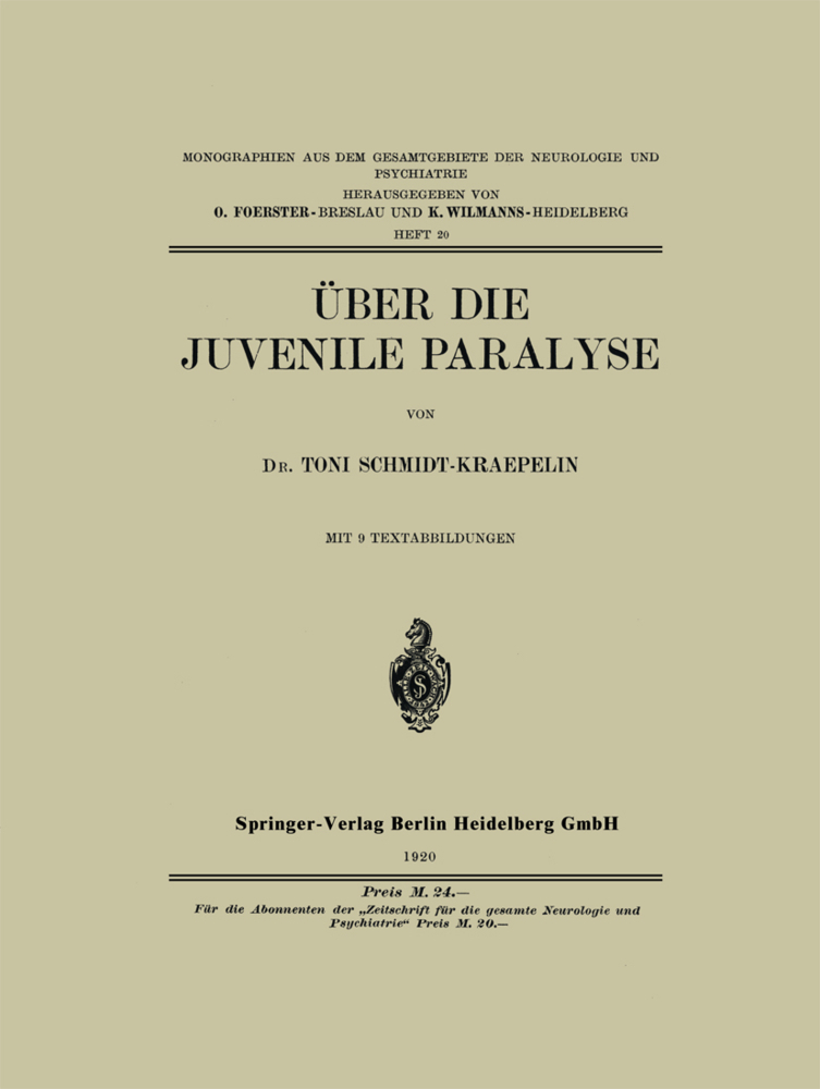 Über die Juvenile Paralyse